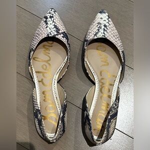NWOB Sam Edelman Rodney D’Orsay Snakeskin Flats